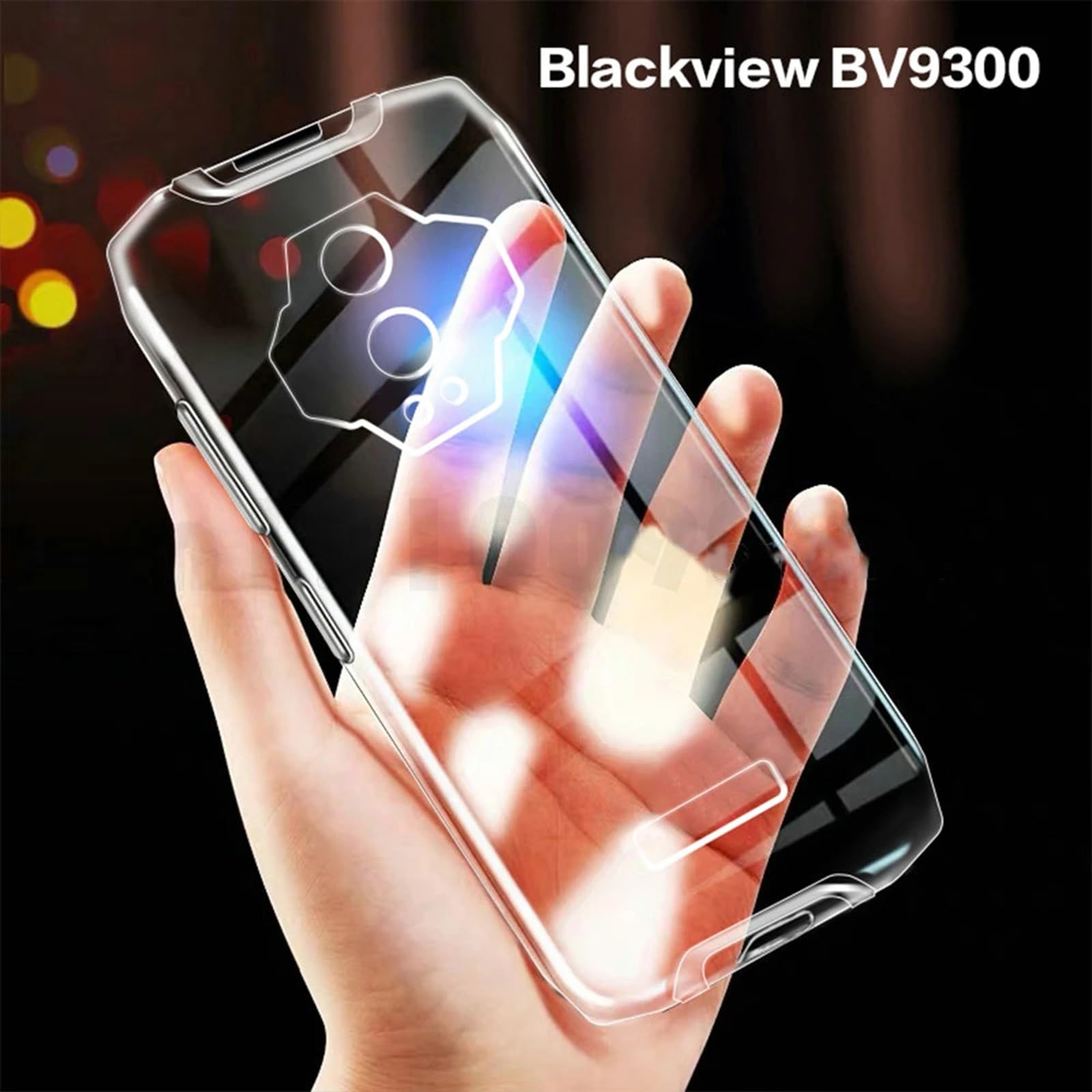 Cover Per Blackview BV9300 Pro Con Vetro Temperato Incluso, Custodia In Silicone Morbido Cuore Rosso, Antiurto - 5