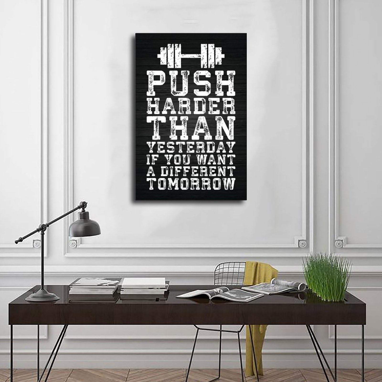 Pósteres motivacionales inspiradores para culturismo y entrenamiento físico para hombres y niñas, 50 x 75 cm