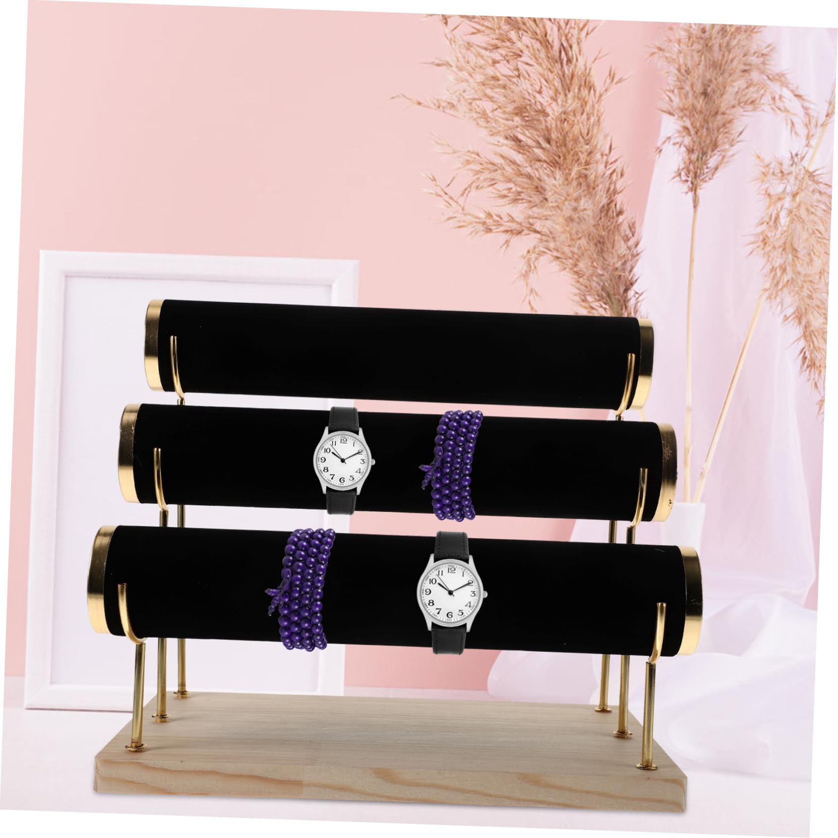 Uchwyt na bransoletkę do zegarka pulpit stojak na bransoletkę prezentacja organizer na bransoletkę stojak na biżuterię stojak na zegarek domowy/205/232(Black)