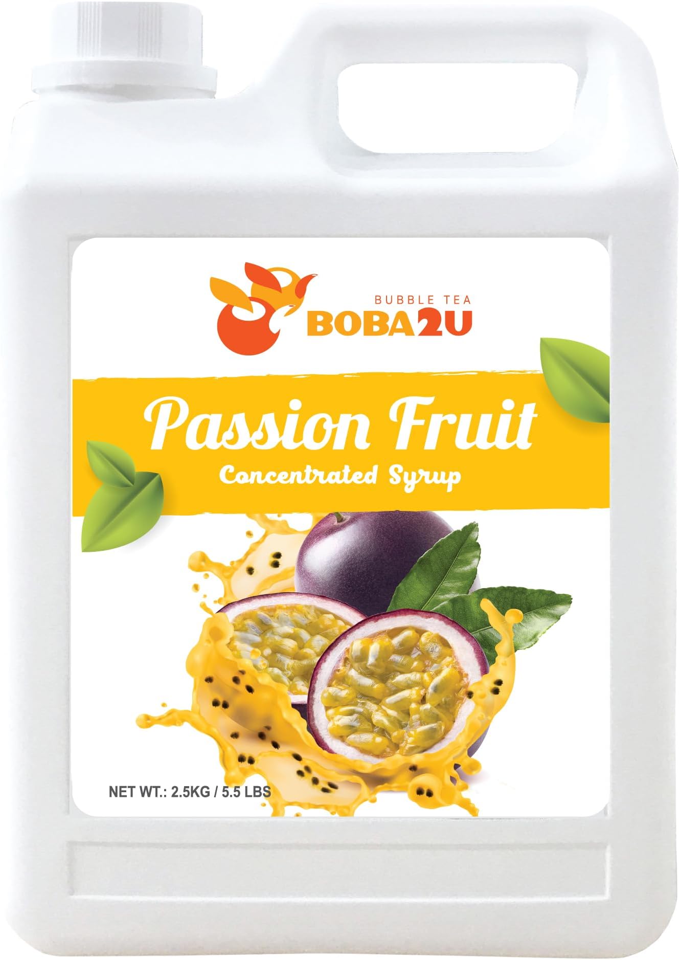 BOBA2U CONCENTRATED SYRUP PASSION FRUIT 5.5 LBS