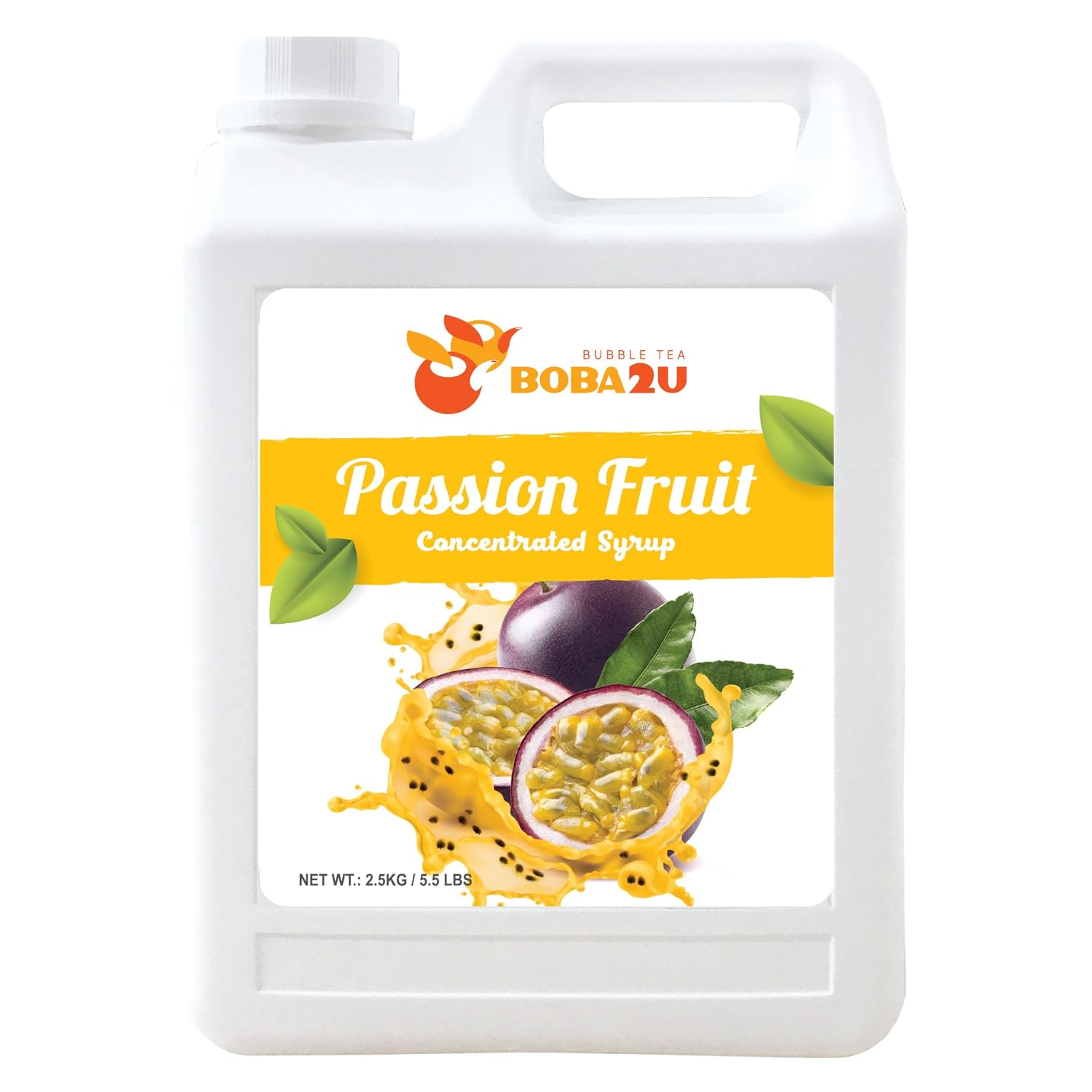 BOBA2U CONCENTRATED SYRUP PASSION FRUIT 5.5 LBS
