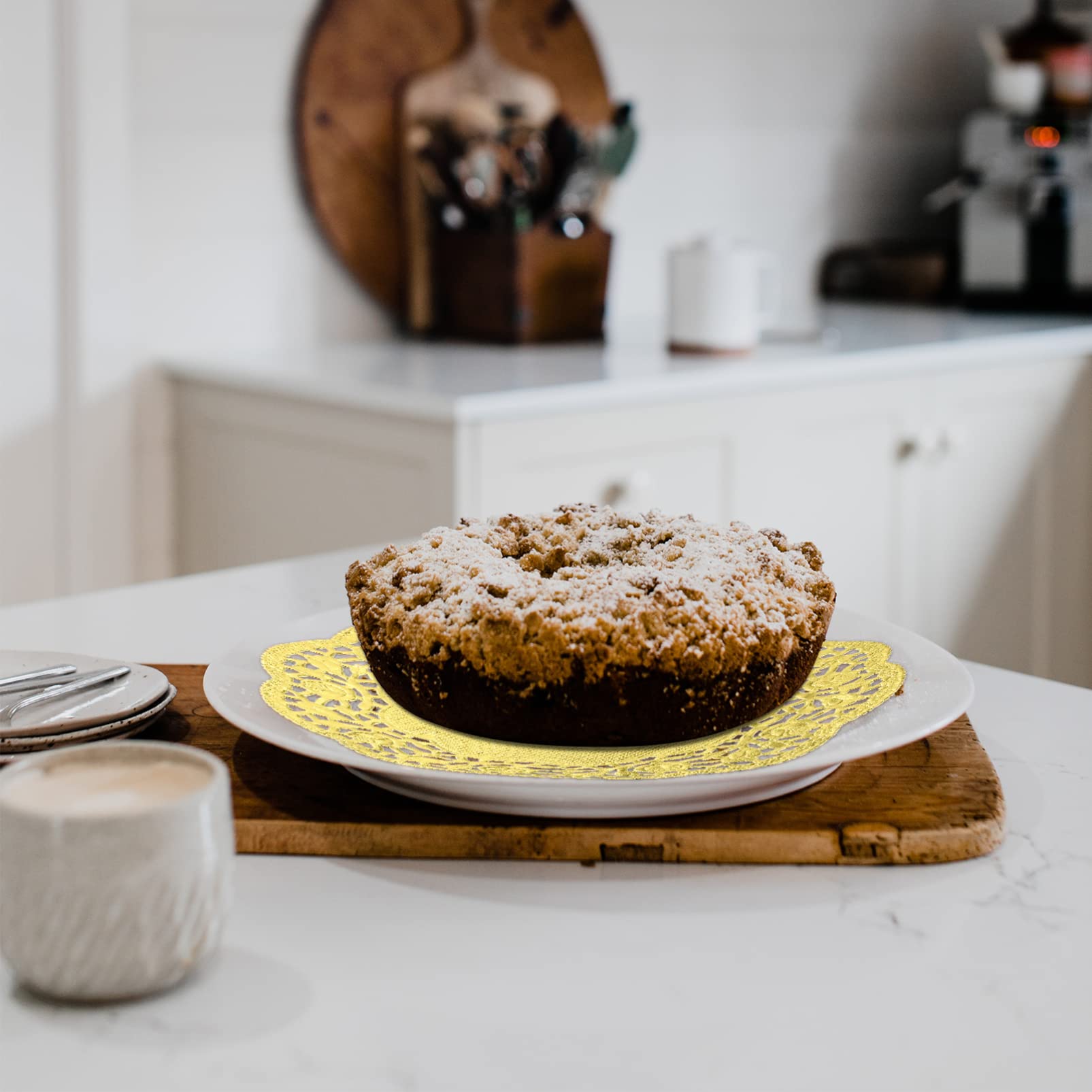Carta Per Torte In Pizzo - 100 Centrini Assorbenti Da 7,5 Pollici Per Decorazioni, Bar, Casa, Feste E Matrimoni