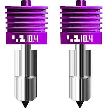 2-Pack 0.4 mm X2D Hotend Kit for Bambu Lab P2S/X2D/H2D/H2S/H2C/A2L/A1/A1 mini (silicone sleeve not included), Nano-coated non