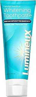 Lumineux Teeth Whitening Toothpaste - Natural & Enamel Safe for Sensitive & Whiter Teeth - Certified Non-Toxic, Fluoride Free, No Alcohol, Artificial Colors, SLS Free & Dentist Formulated