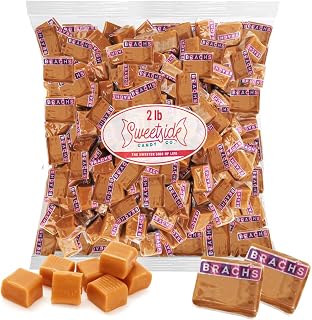 SWEETSIDECANDYCO Chewy Caramel Candy 2lb Bulk Pack - Soft Individually Wrapped Caramels for Parties & Sharing
