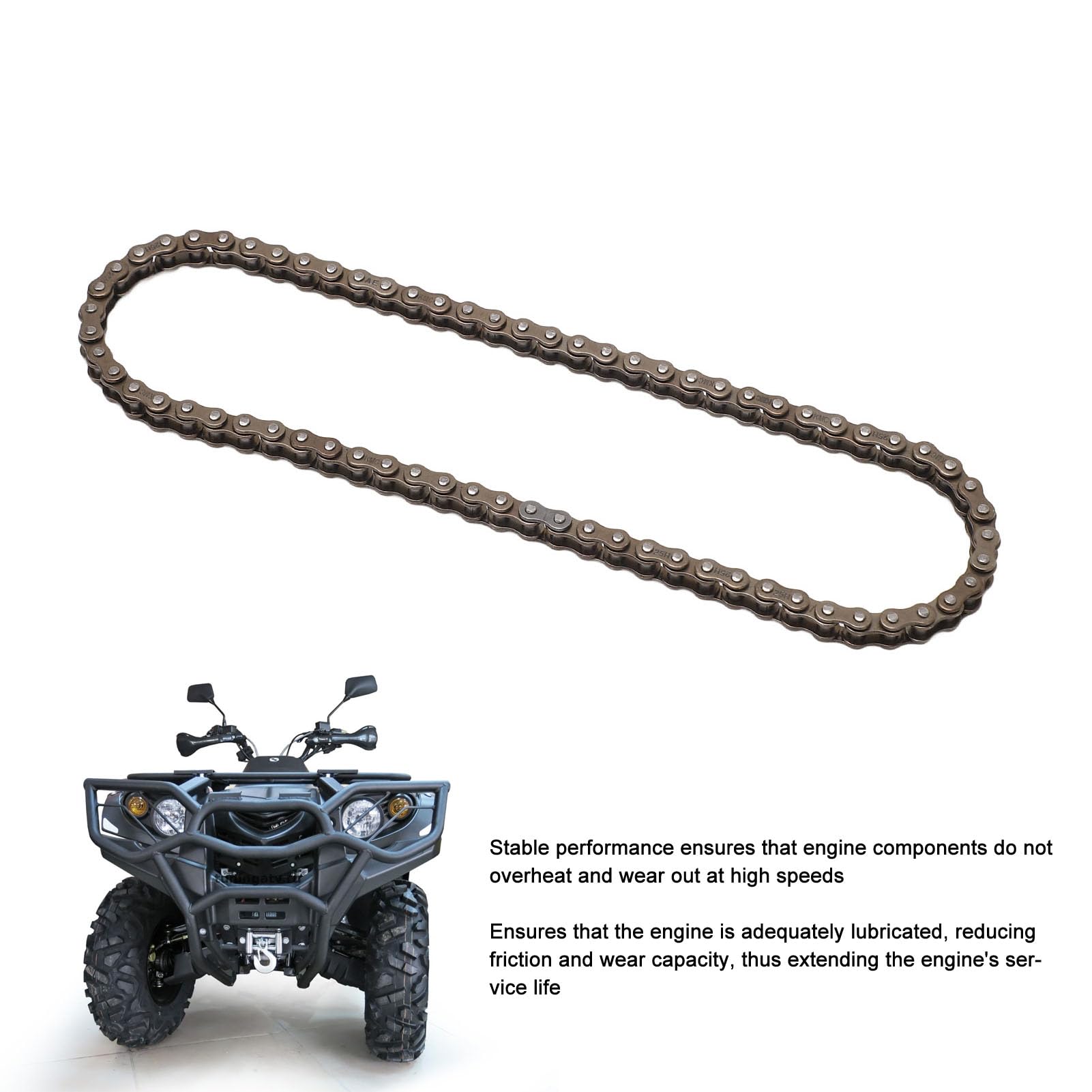 Engine Oil Pump Chain Wear Rugged Oil Pump Drive Chain Replacement for HiSun UTV 500 UTV 700 HS700