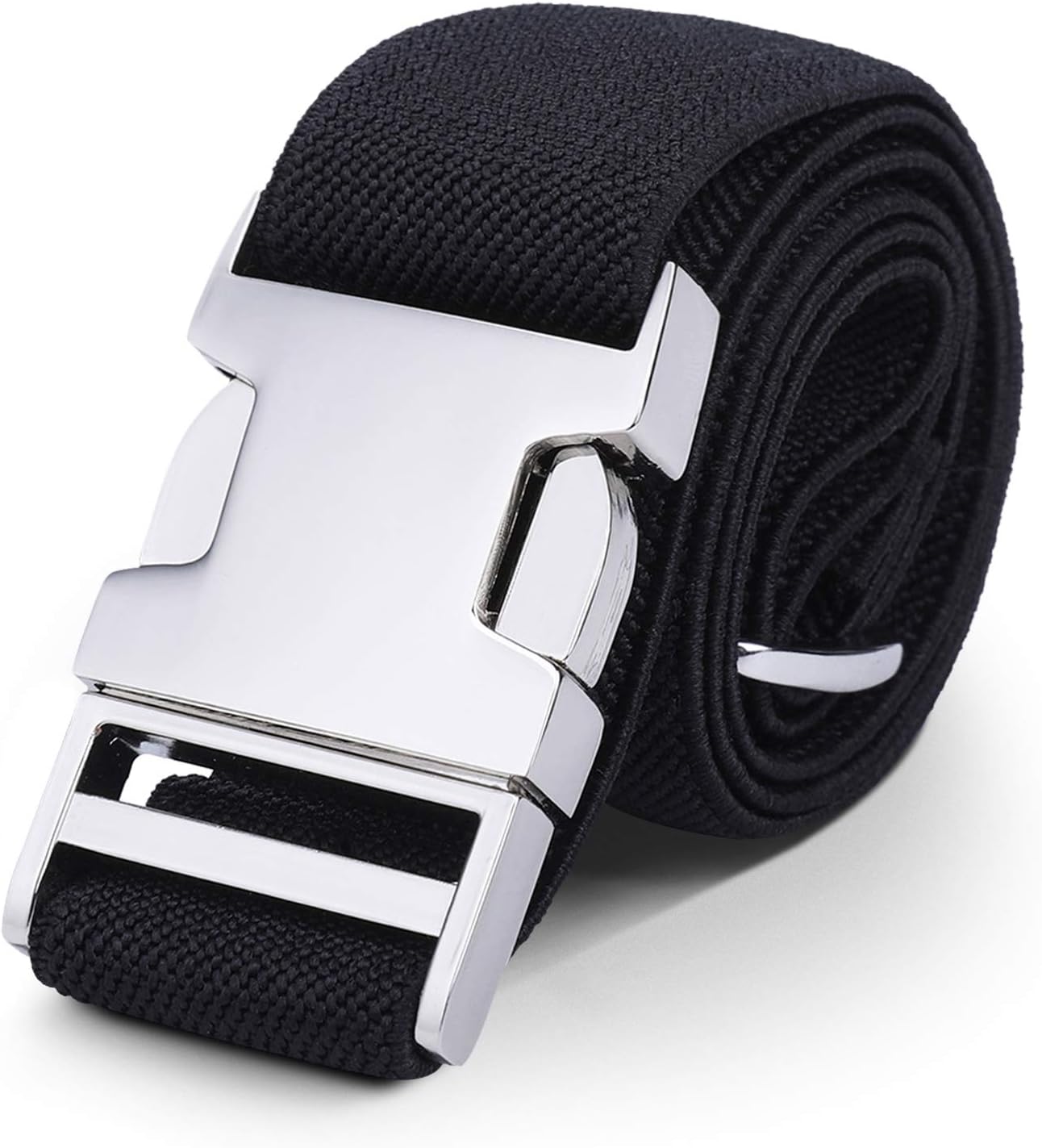 Toddler Kids Adjustable Buckle Belt - Elastic Child Silver Buckle Belts for Girls Boys