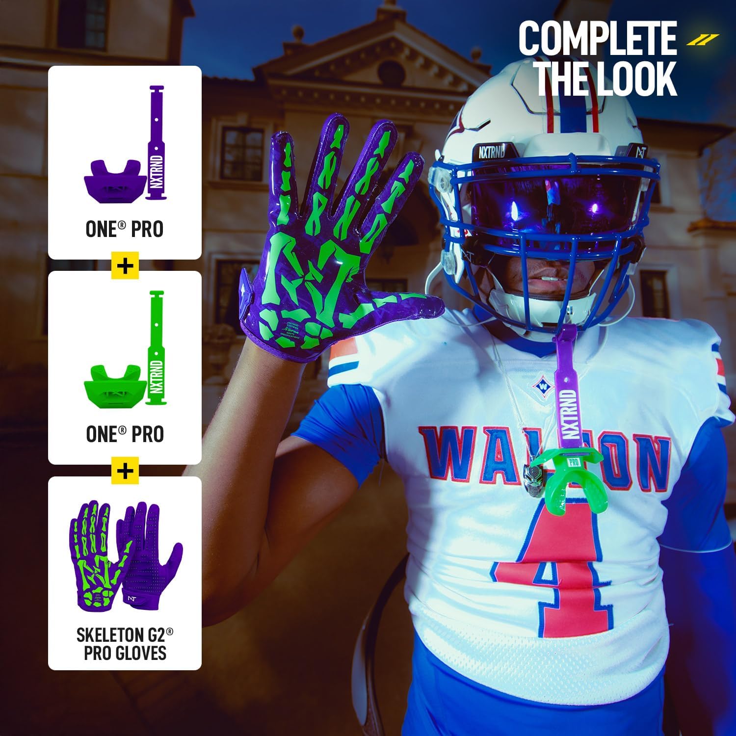 Nxtrnd Skeleton G2 Pro Football Gloves, Men's Ultra Sticky Elite Receiver Gloves
