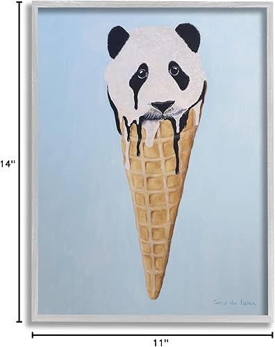 Miniatura 8 de Stupell Industries Adorable oso panda helado helado waffle, diseño de Coco de Paris