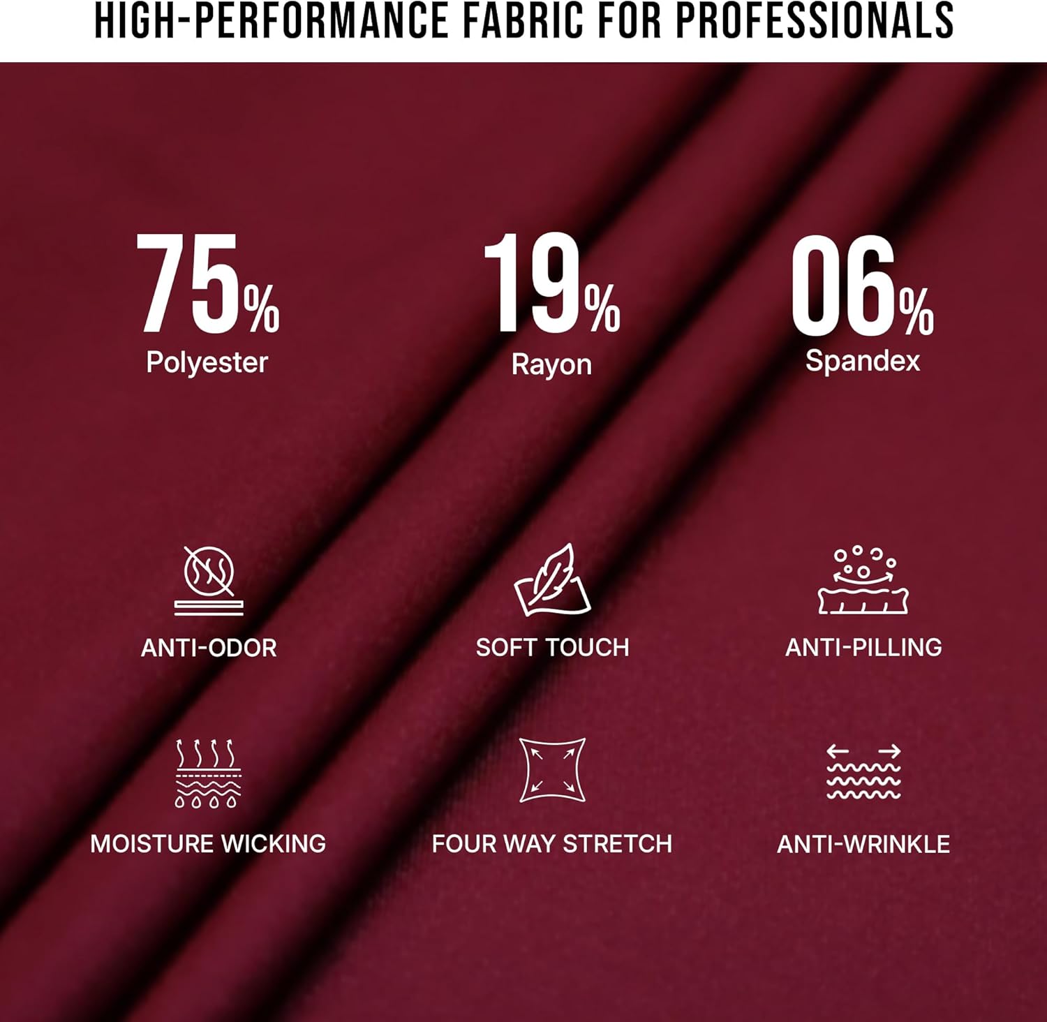 Yara Basic Scrub Pants for Women, Yoga Waistband, Anti-Wrinkle 4-Way Stretch, Moisture-Wicking with 5 Pockets