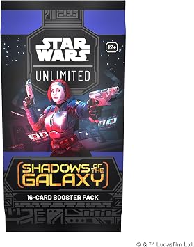 Star Wars: Unlimited Trading Card Game Shadows of The Galaxy Booster Pack - Fast-Paced Trading Card Game for Kids and Adults, Ages 12+, 2+ Players, 20 Minute Playtime, Made by Fantasy Flight Games