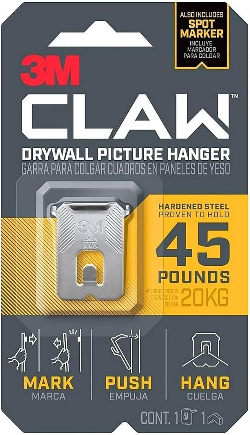 3M CLAW Strong Durable Drywall Picture Hanger (45 LB)