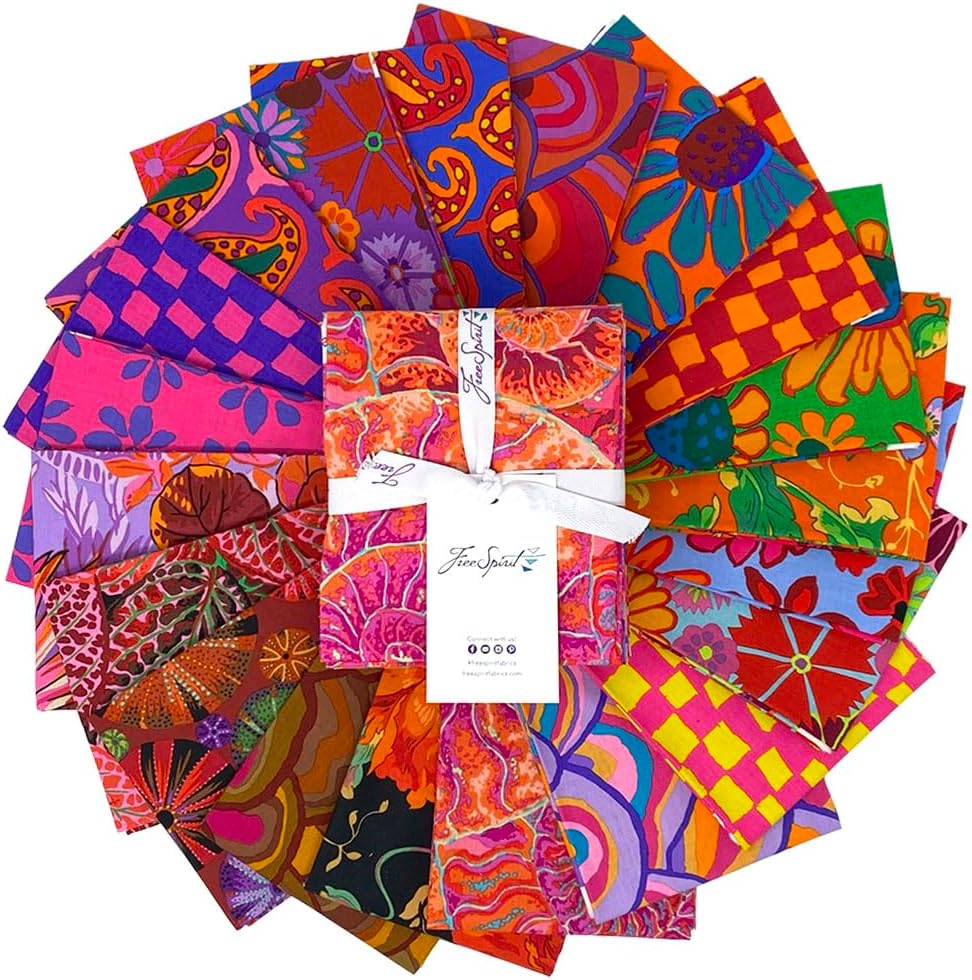 Kaffe Fassett Collective August 2024 Hot 20 Fat Quarters FreeSpirit Fabrics