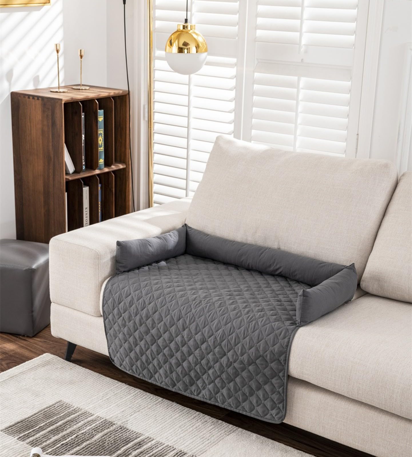 BLUEZY Kühlendes Sofabett, Sofaschutz, Kühlendes Mit Eisseide, Hundebett Waschbar, Hundesofa, Kühlmatte Für Hunde, Hundedecke rutschfest Bfür Kleine Bis Große Haustiere A,90 * 120