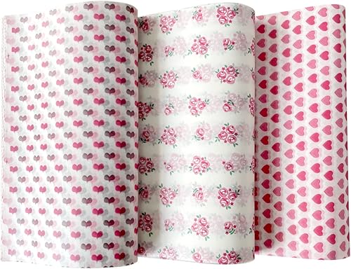 150 hojas de papel encerado de San Valentín  Papel de envoltura de sándwich de papel de envoltura de papel de papel de envoltura de alimentos de