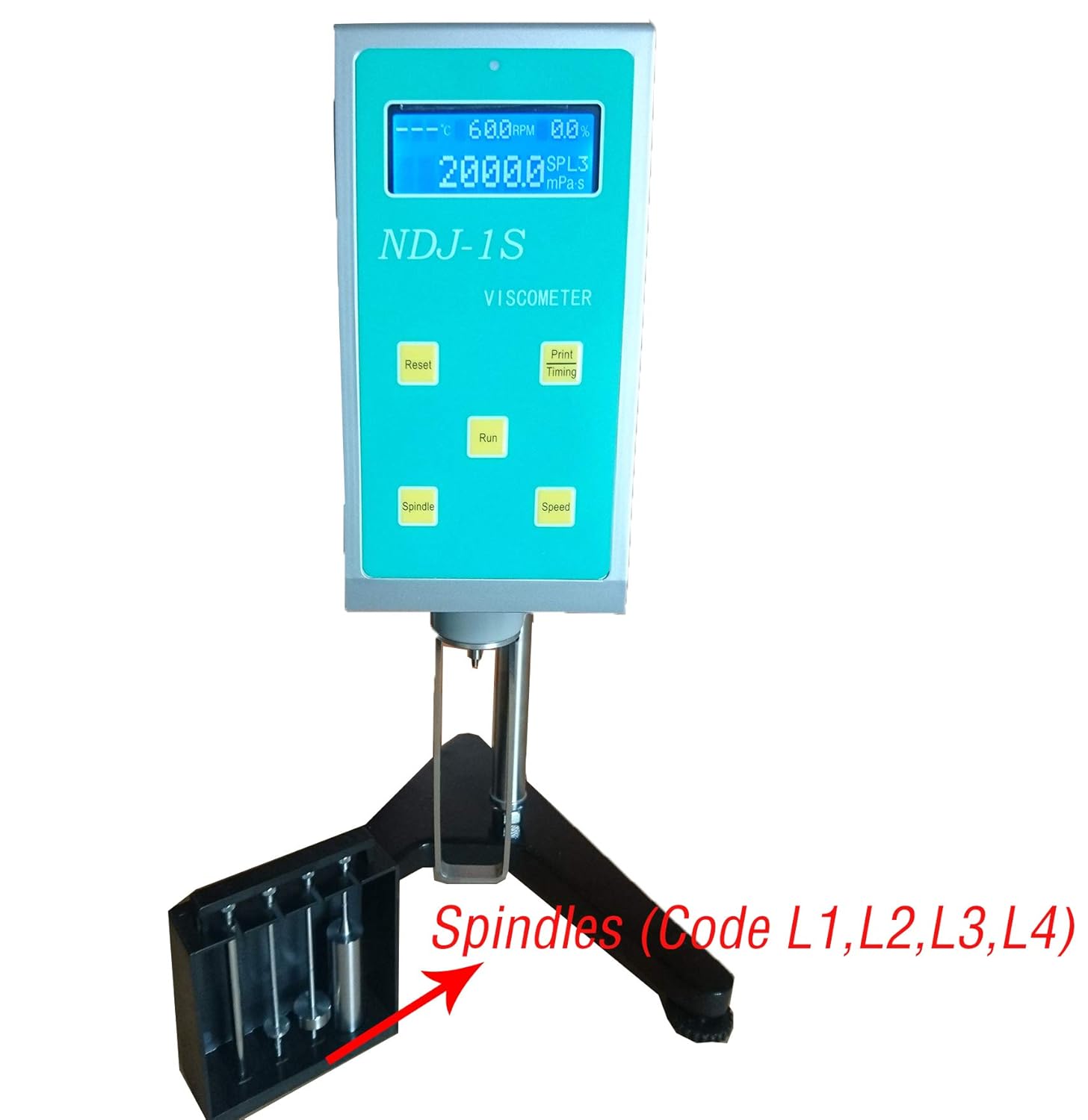 Rotational Viscometer Viscosity Meter Rotary visometer with Fluidimeter Viscometer Liquid Viscometer 20 to 100000 mPa.s Viscosity Meter Tester Accuracy ±5% Relative Error Digital LCD Display