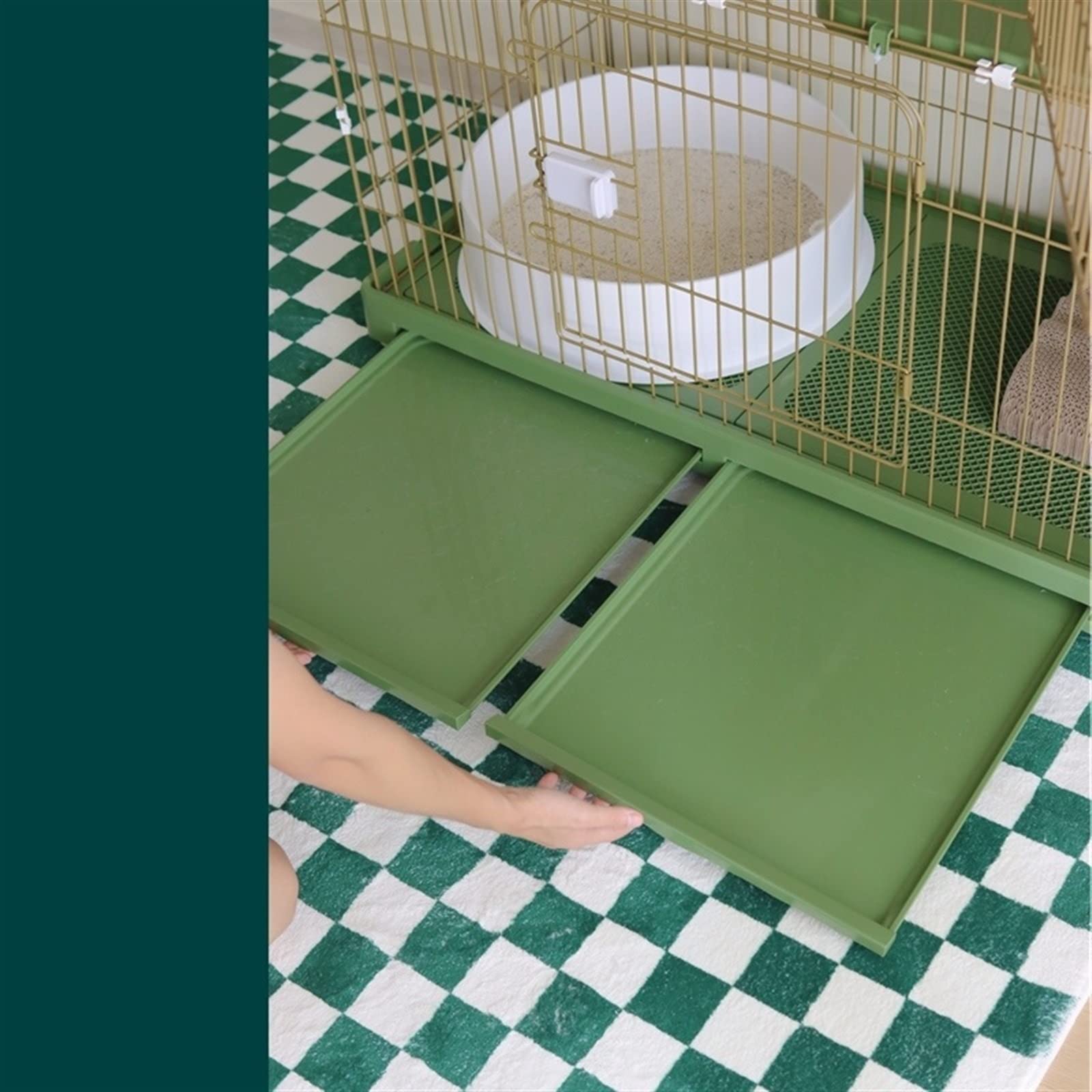LOWLIU Gatto Cane Casa Cat Cage Super Large Free Space Home Home a Due Piani a Doppio Piano Cat Villa Cat House Gabbia per Gatti (Color : Double Storey Three Bedroom Yellow)
