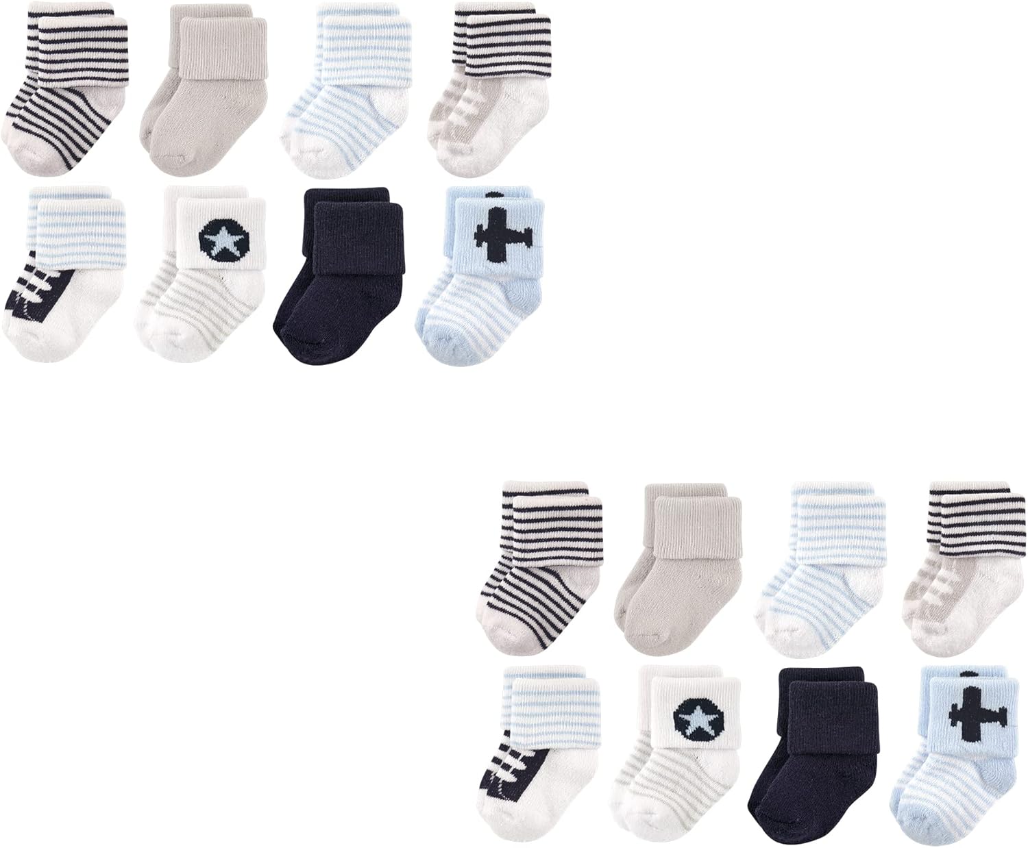 Luvable Friends Unisex Baby Crew Socks 6-Pack