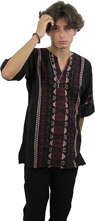 Leos Imports Unisex Chiapas Embroidered Mexican Shirt
