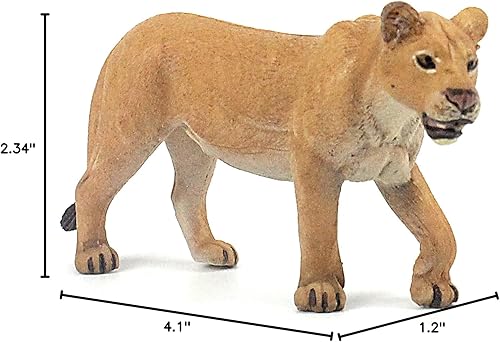 Miniatura 10 de FUNSHOWCASE Figura de juguete de animales de la selva africana de perro salvaje, figura de plástico realista, altura de 2.8 pulgadas