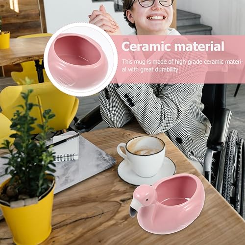 Miniatura 7 de VOSAREA Taza de cóctel hawaiana Tiki taza de cerámica con forma de flamenco exótico vasos de cóctel Tiki Bar profesional hawaiano fiesta barware