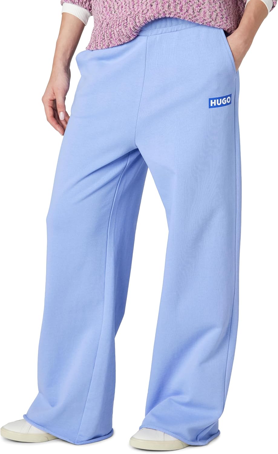 HUGO Women's Box Logo Wide Leg Sweatpants