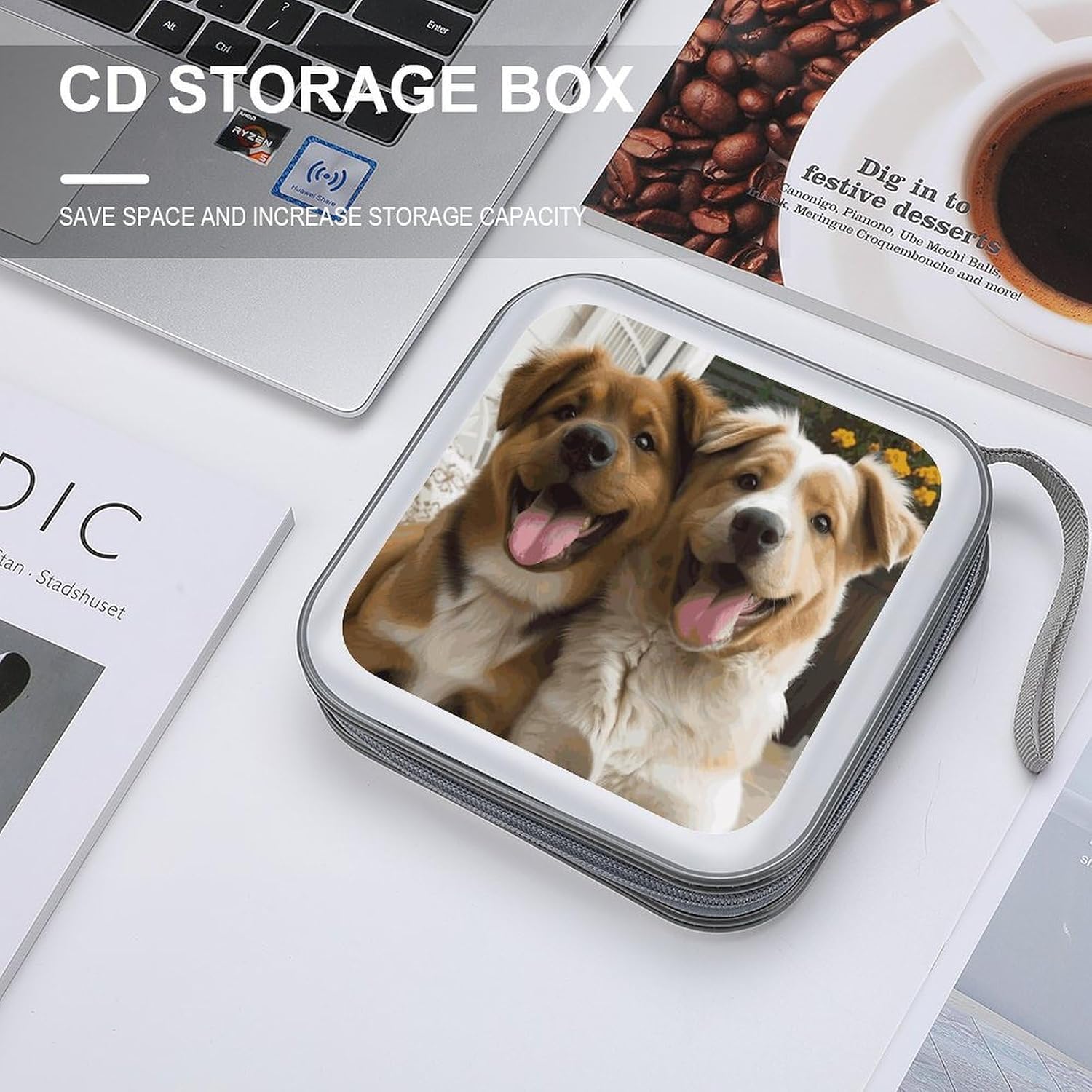 Funny Dogs CD Case CD Storage Box DVD Sleeves