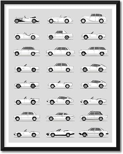 Handmade Poster compatible with Triumph Print Wall Art Handmade Decor of the Best of Triumph Generations History Evolution 8x10" (Unframed) Satin