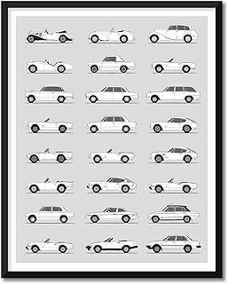 Triumph Inspired Poster Print Wall Art Handmade Decor of the Best of Triumph Generations History Evolution 8x10" (Unframed) Metallic Print