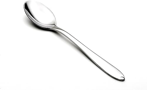 Cuisinox Juego de cucharas de cubiertos de acero inoxidable con patrón alfa, 4 cucharaditas