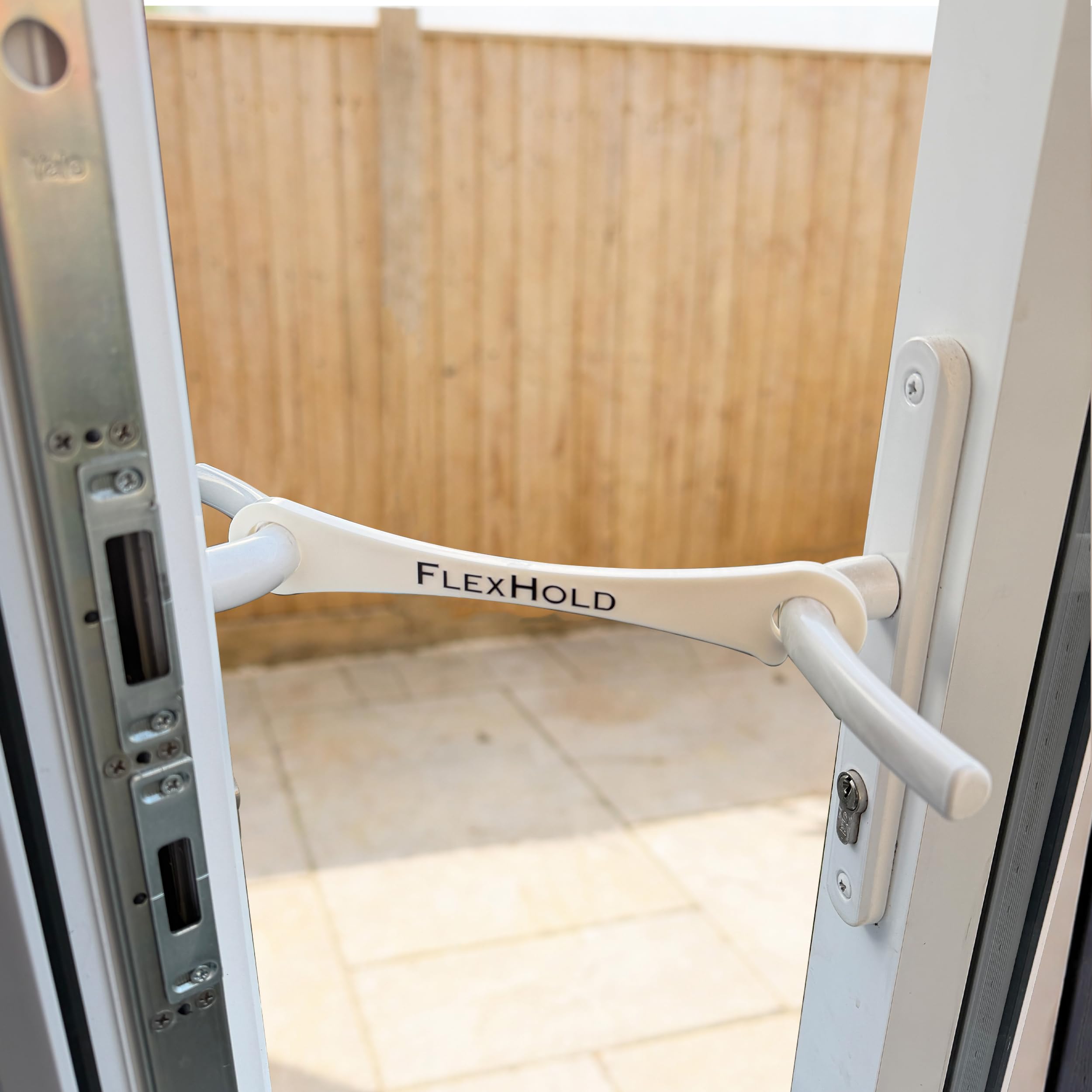 FlexHold 25cm XL Door Stay – French & Patio Door Holders – Durable TPU Restraint – Ideal for Large Pets & Fresh Air – Strong, Flexible & Easy to Install