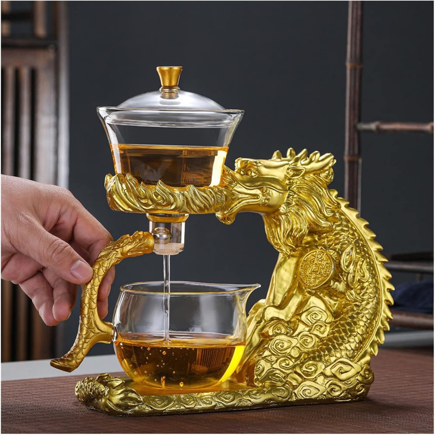 Tea Set,Set Home Full Semiautomatic Lazy Kung Fu Glass