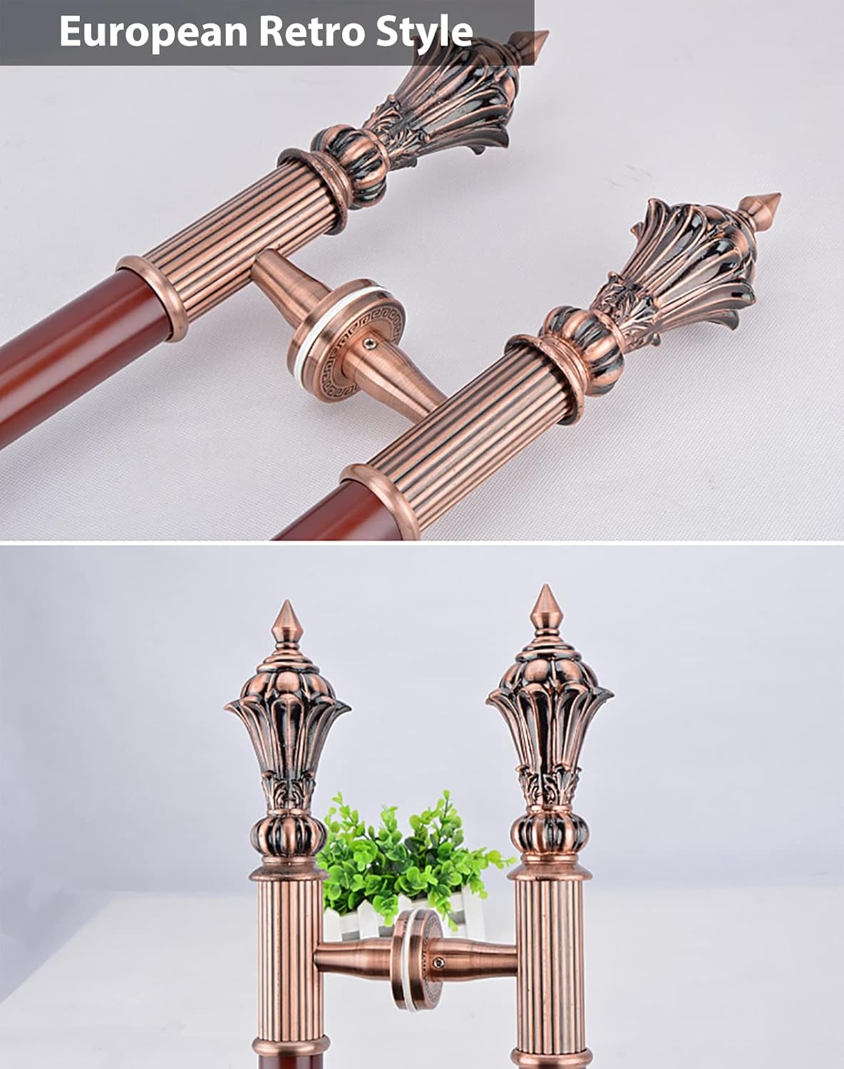 Door Pull Handle Sliding Barn Door Handle European Retro Style H-Shape Door Handle, Entry Barn Store Door Pull Handle Stainless Steel, Not Fading Hardware Set Double Sided Door Handle ( Color : Black