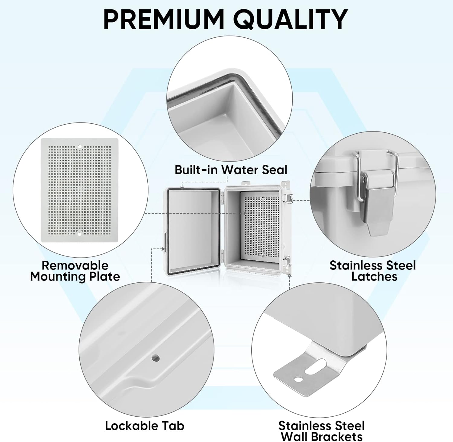TICONN 150 Pieces Solder Seal Wire Connectors+ Waterproof Electrical Junction Box
