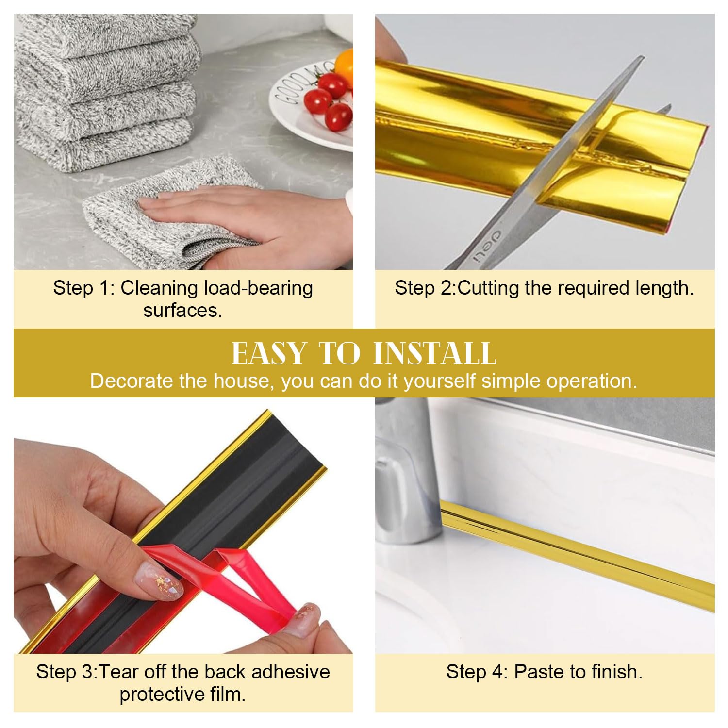 Modanatura Adesiva Autoadesiva In PVC - Listello Flessibile Per Pareti, Soffitti E Angoli - Bianco 8M - Foto 10