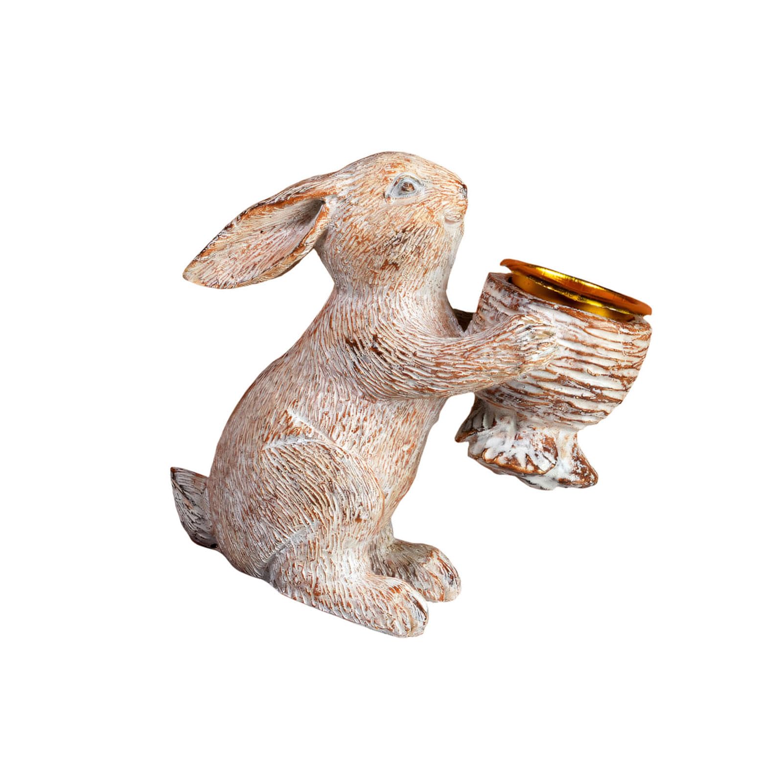 Snorvixre Bunnies Figurines Resin Rabbits Statue Easter Holders Spring Home Decors Centerpieces Housewarming Gift Easter Rabbits Figurines
