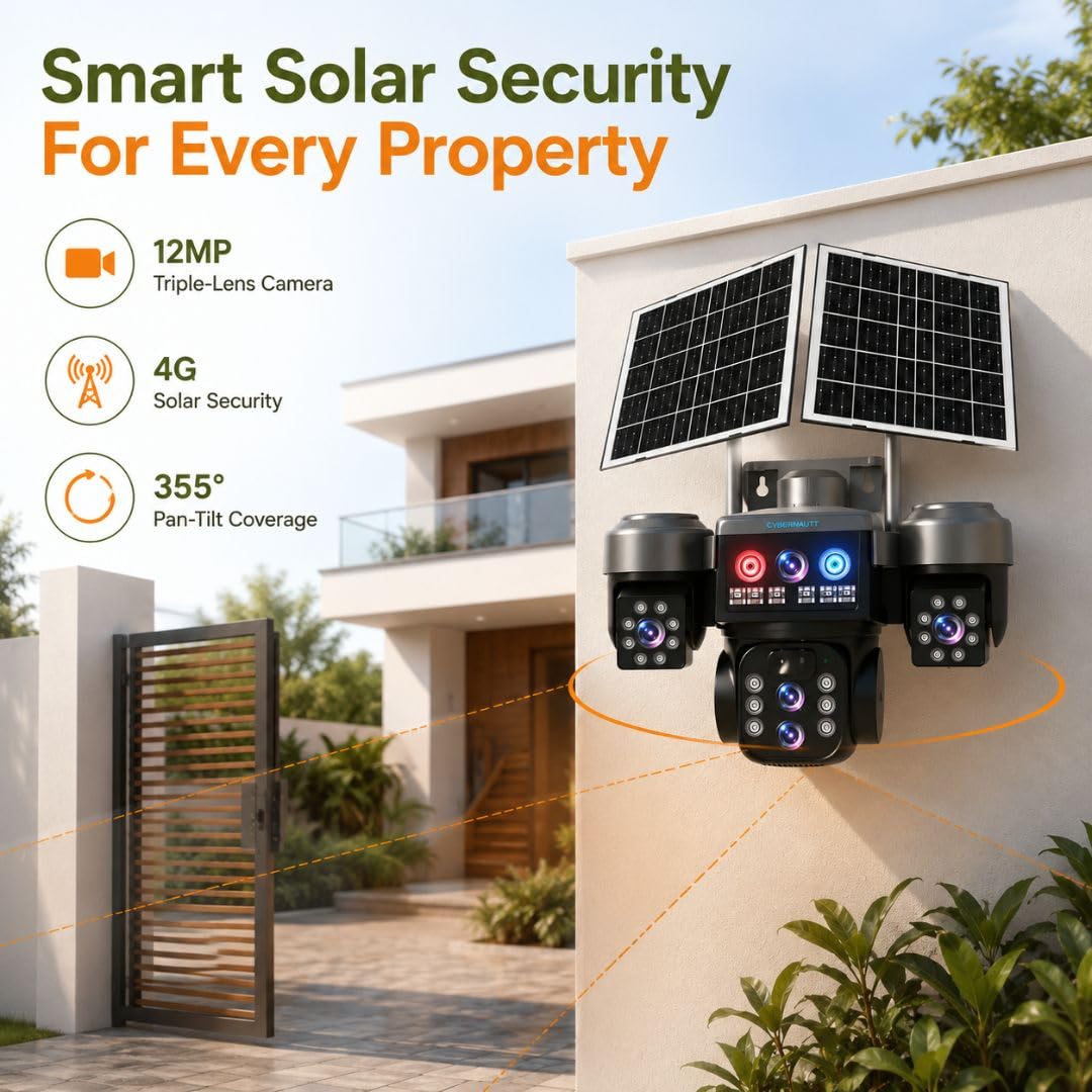 XUGA Cybernautt Solar 4G Camera - 12MP Outdoor Security -3