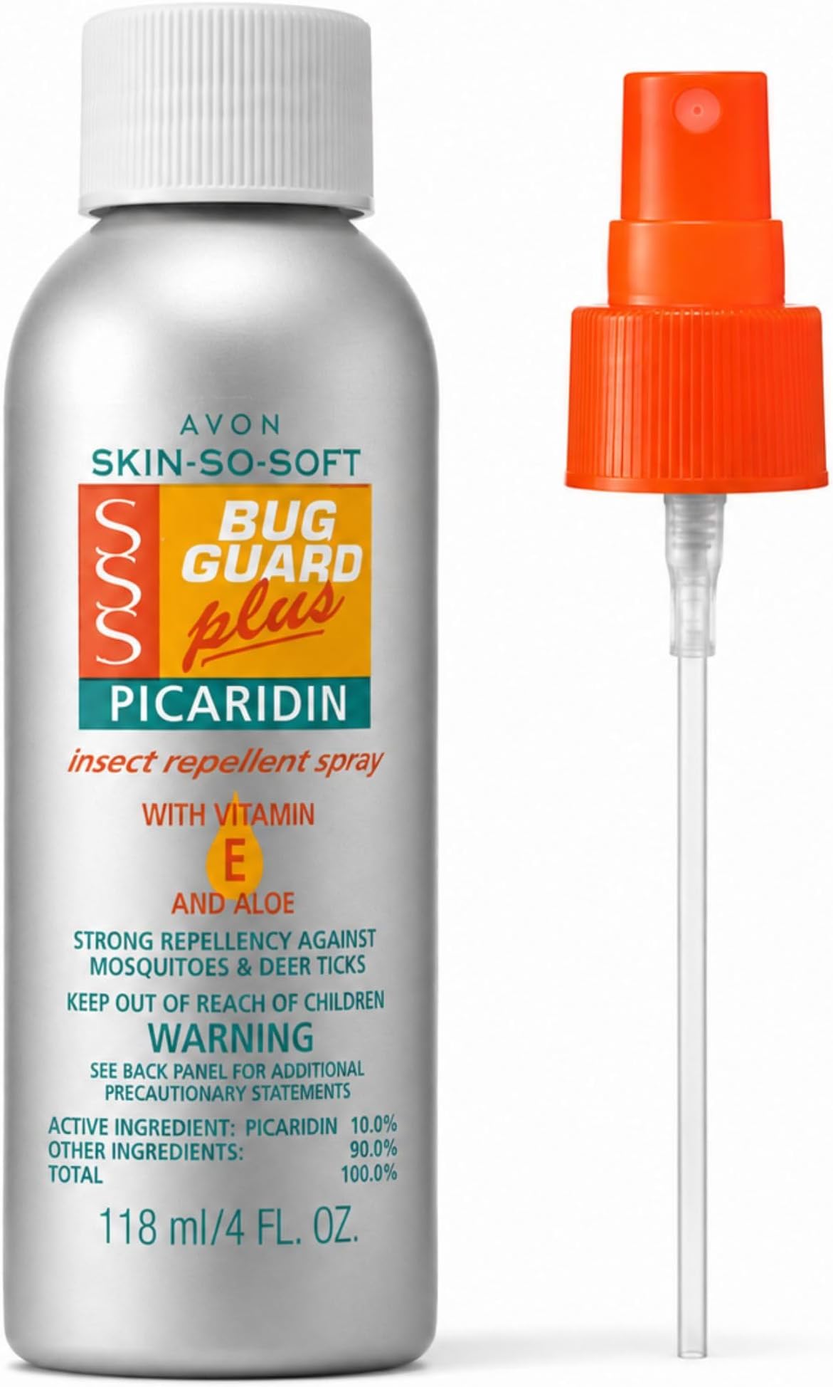 AVON Skin So Soft Bug Guard Plus Picaridin Insect Repellent Spray — Long-Lasting, DEET-Free Bug Spray with Vitamin E & Aloe — Non-Greasy, Travel-Ready Bug Repellent for Families, 4 fl oz Pump Spray