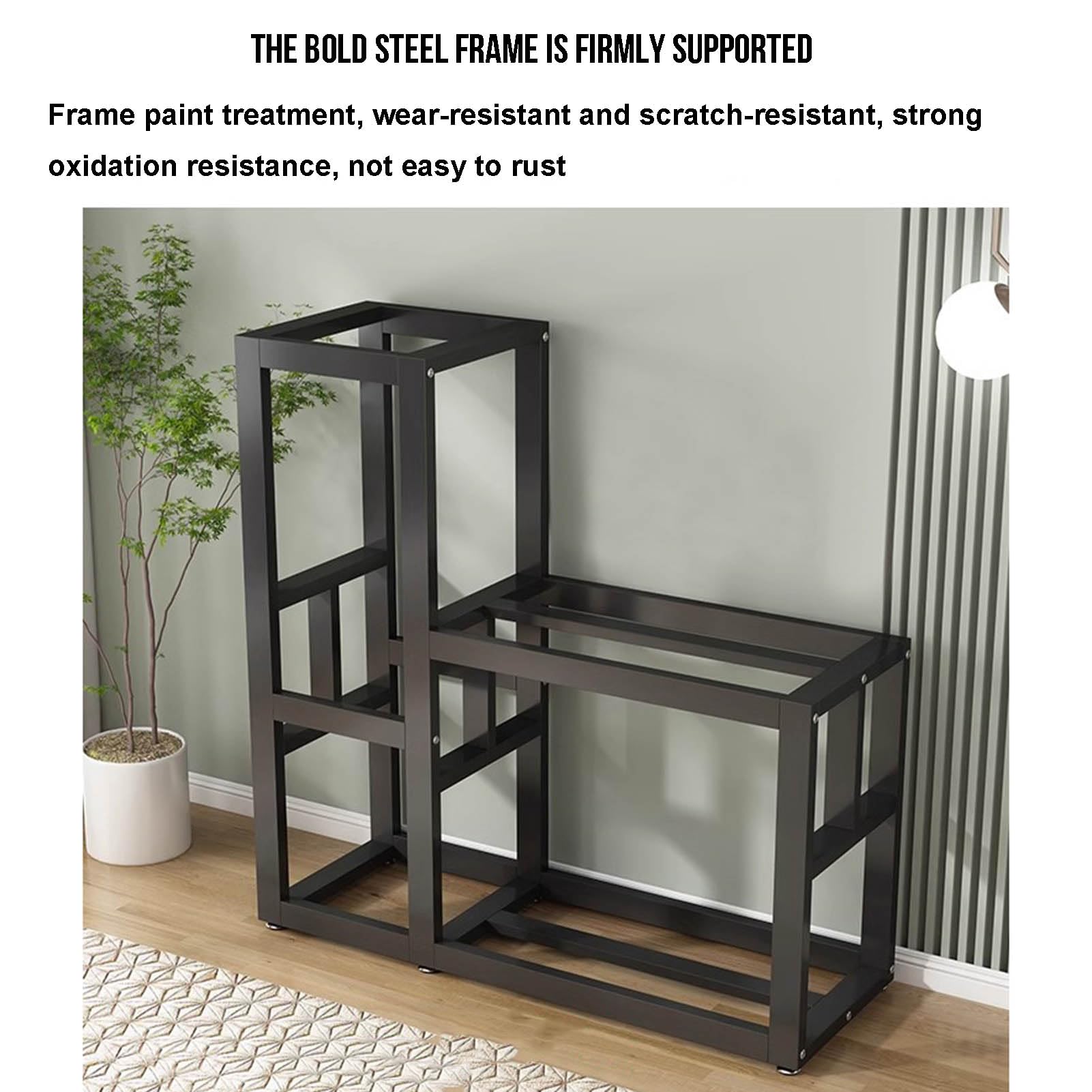 Soporte Para Acuario，estante De Almacenamiento de Hierro Forjado de Doble Capa Para Acuario，mesa Resistente Para Terrario Criador de Reptiles Y Tortugas Ideal Para El Hogar Y La Oficina