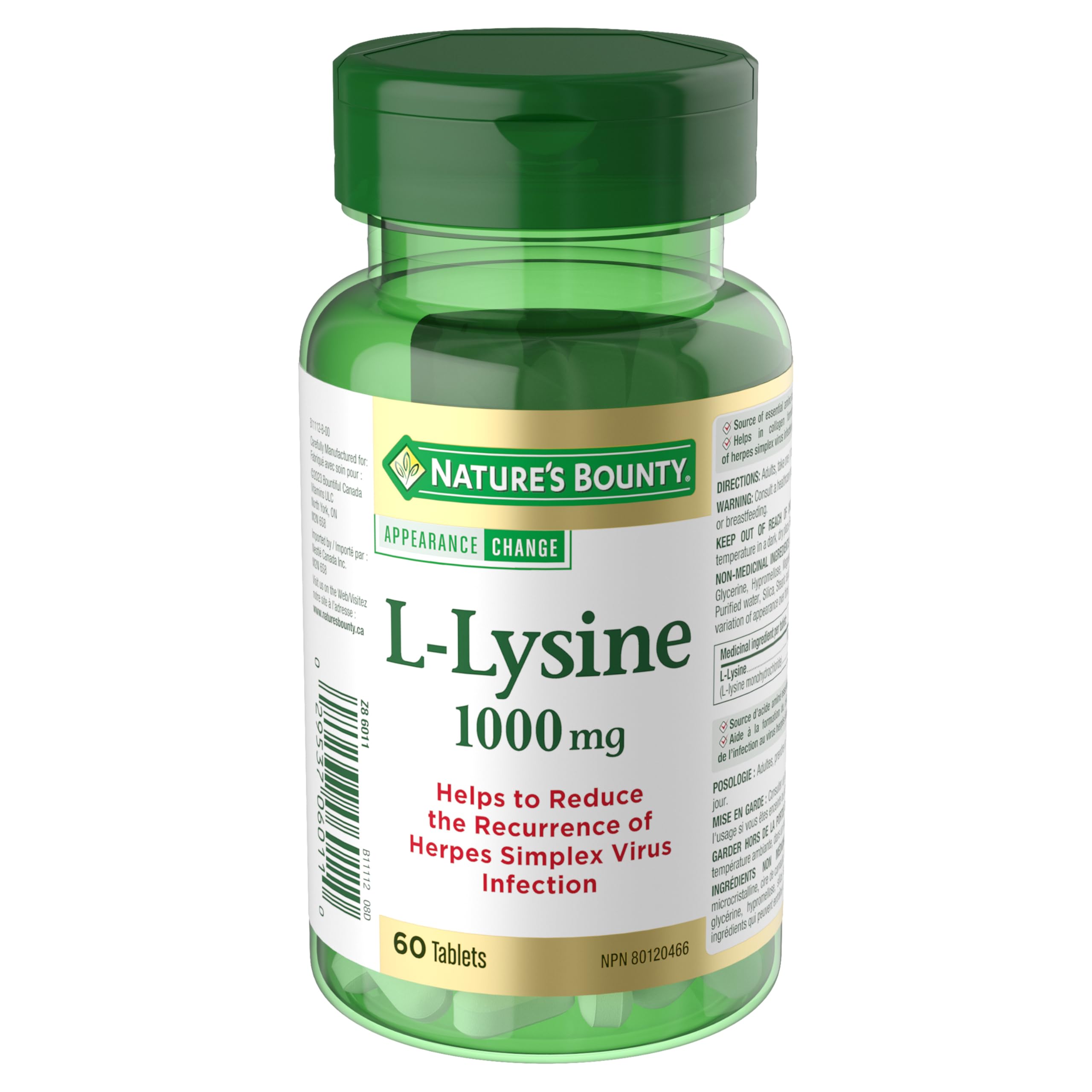 L-Lysine Tablets, 60 Count