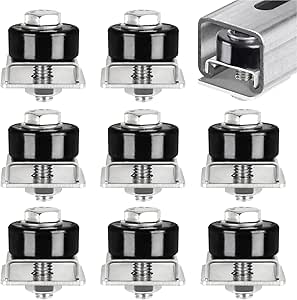 BIAXJUNY Heavy Duty Steel Trolley Roller Wheels Limit Trolley Assembly Positioning For Unistrut Strut Channel With 1-5/8" Wide And All 1-5/8" Or Taller Strut Channel (2Pack