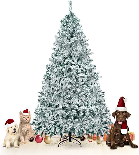 Fencer Wire 6 pies, 928 ramas de abeto nevado North Valley con punta de rama, interior, hogar, oficina, fiesta, decoración de vacaciones, árbol de