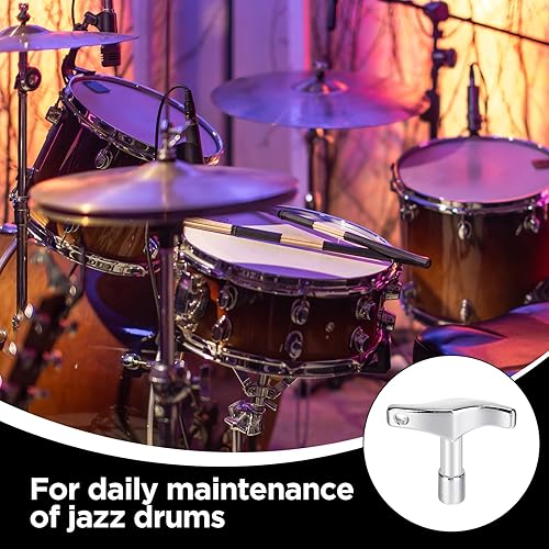 Miniatura 7 de Llave de afinador de tambor, herramienta multifuncional para afinación de tambor, broca de llave de tambor para batería acústica y electrónica,