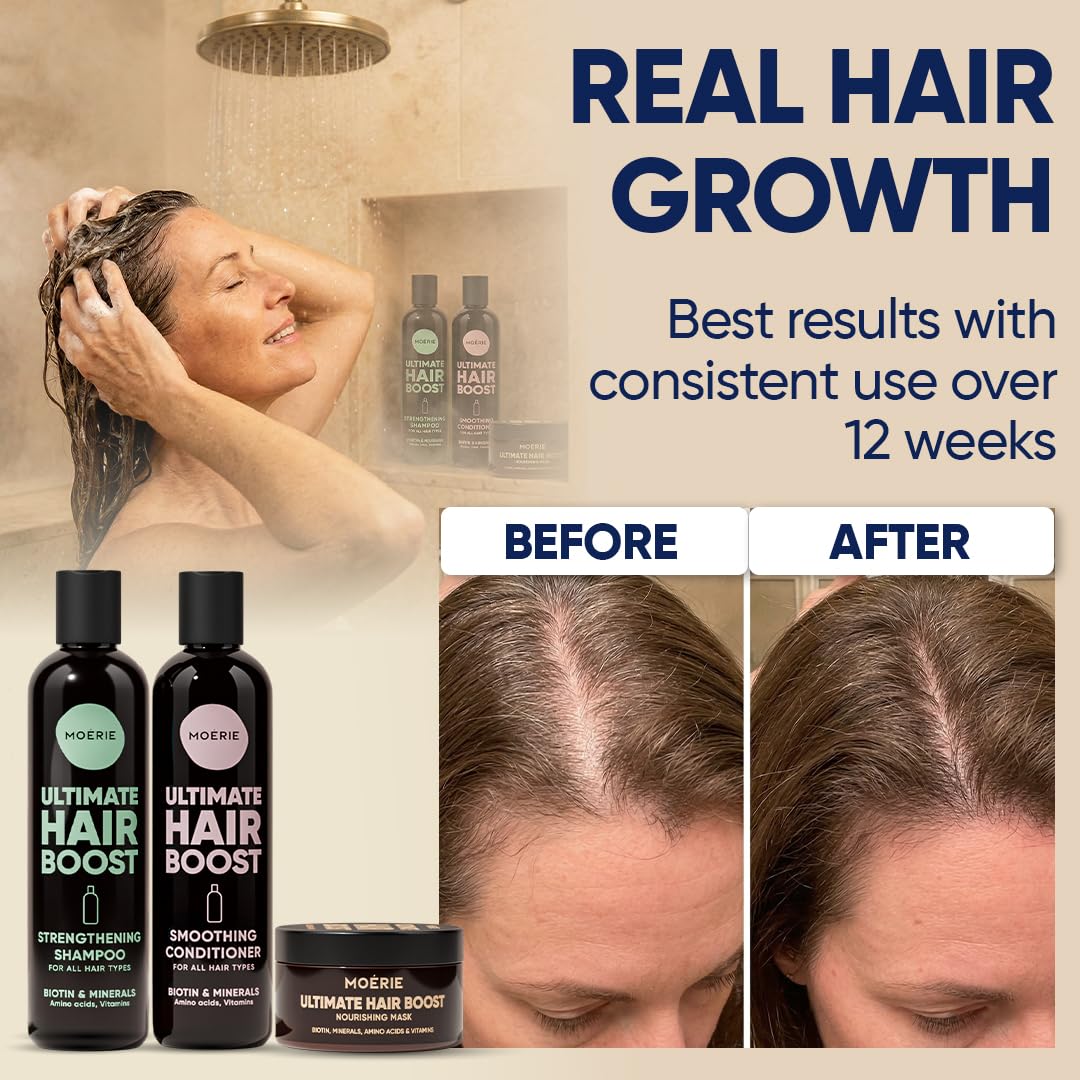 Moerie Shampooing minéral et après-shampoing Plus – Kit soins capillaires pour cheveux longs, épais et denses – Végétalien
