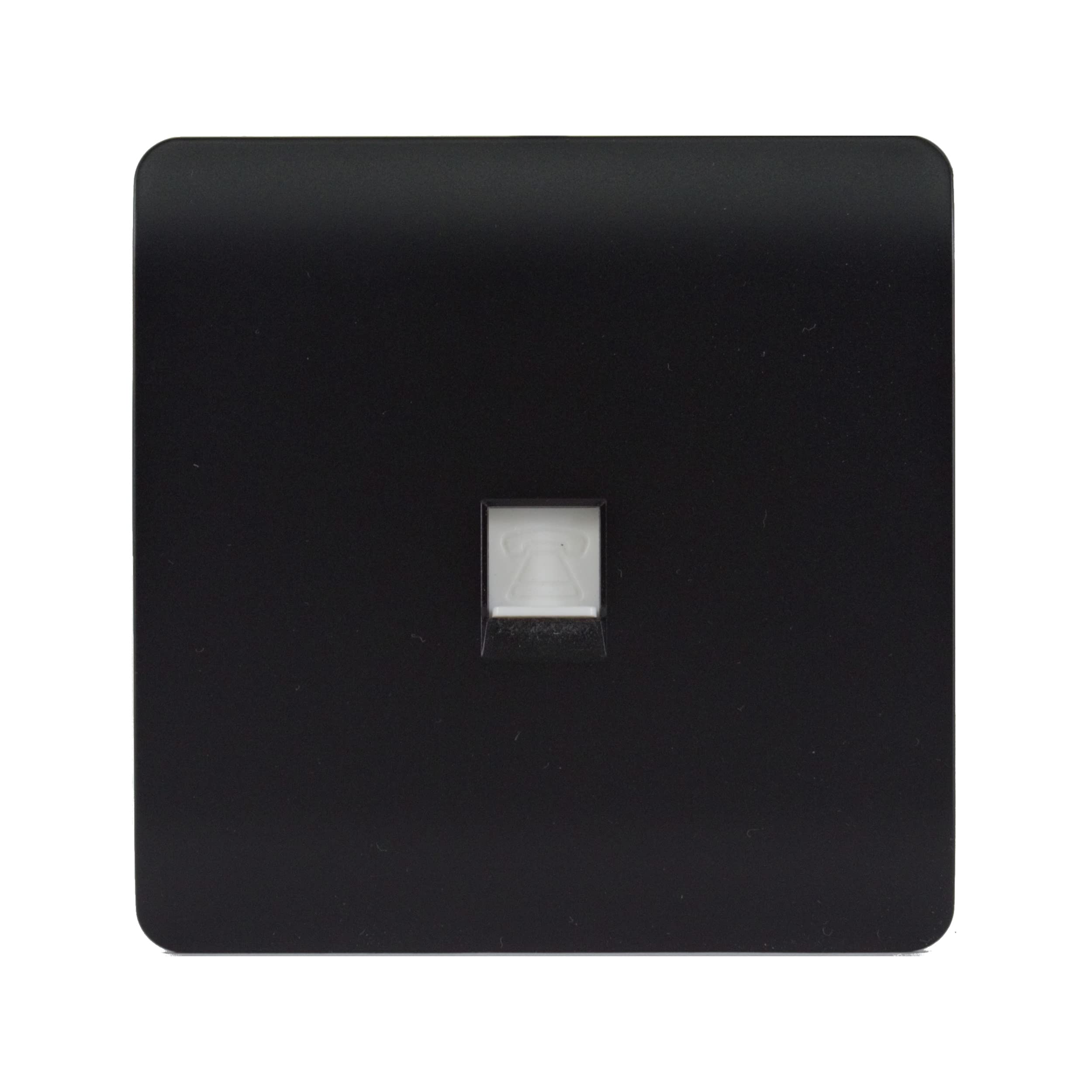 Trendi Switch Trendi Artistic Modern Telephone Socket Matt Black