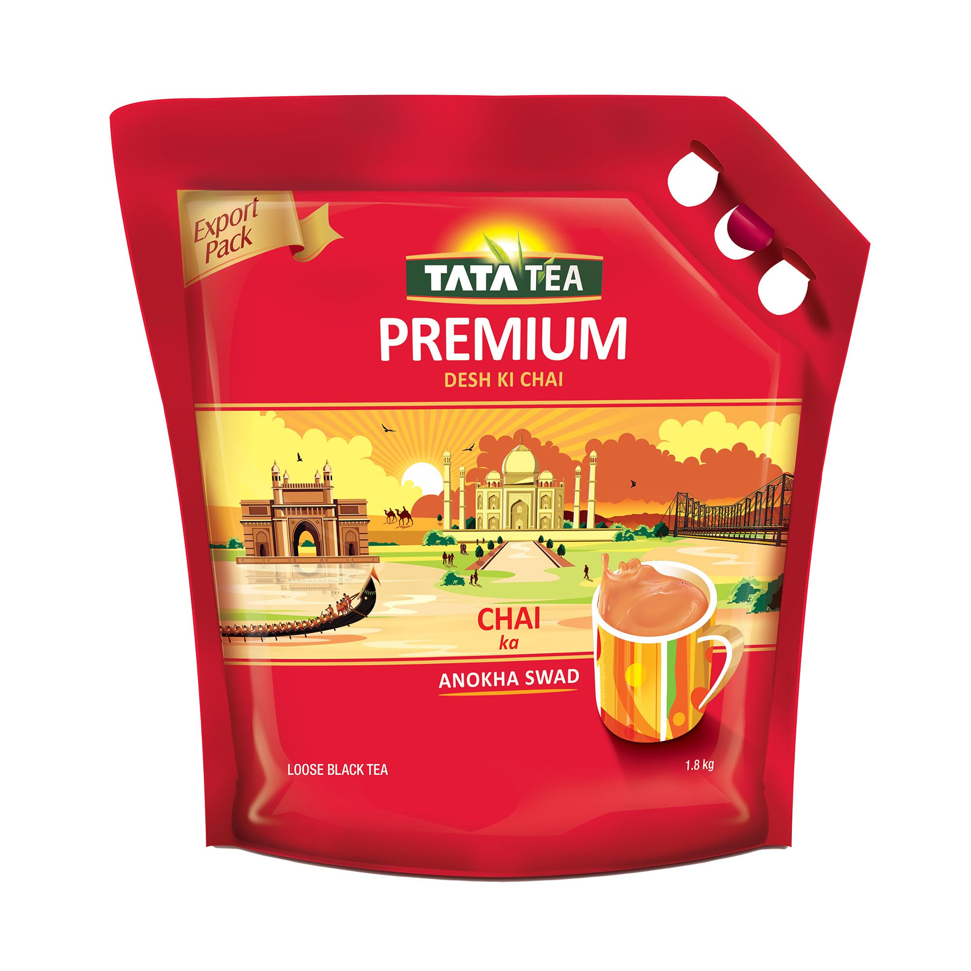 Tata Tea Premium | Unique Blend Crafted For Chai Lovers | Loose Black Tea | 1.8kg | Pouch
