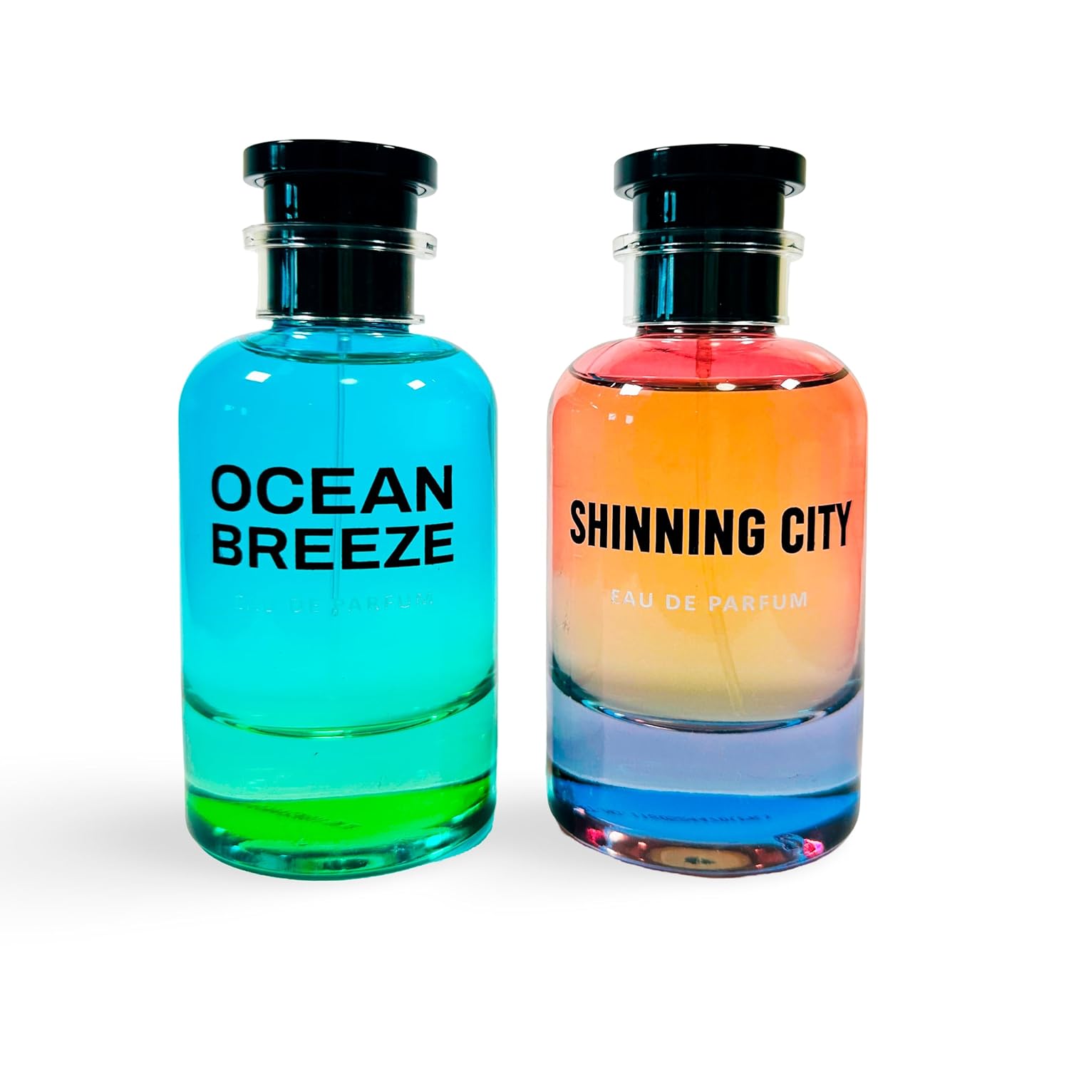 Ocean Breeze & Shinning City Perfumes By Emp - 3.4fl oz 100ml Each - Unisex Eau de Parfum - Pack of 2 Refreshing and Revitalizing Fragrances.