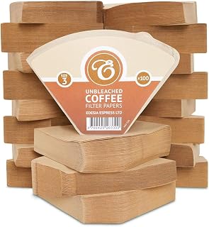 EDESIA ESPRESS 2000 Paper Conical Coffee Filters - Coffee Filter No.3 for Manual Coffee Makers, Pour-Over and Soft Brewing - Size 3 Brown