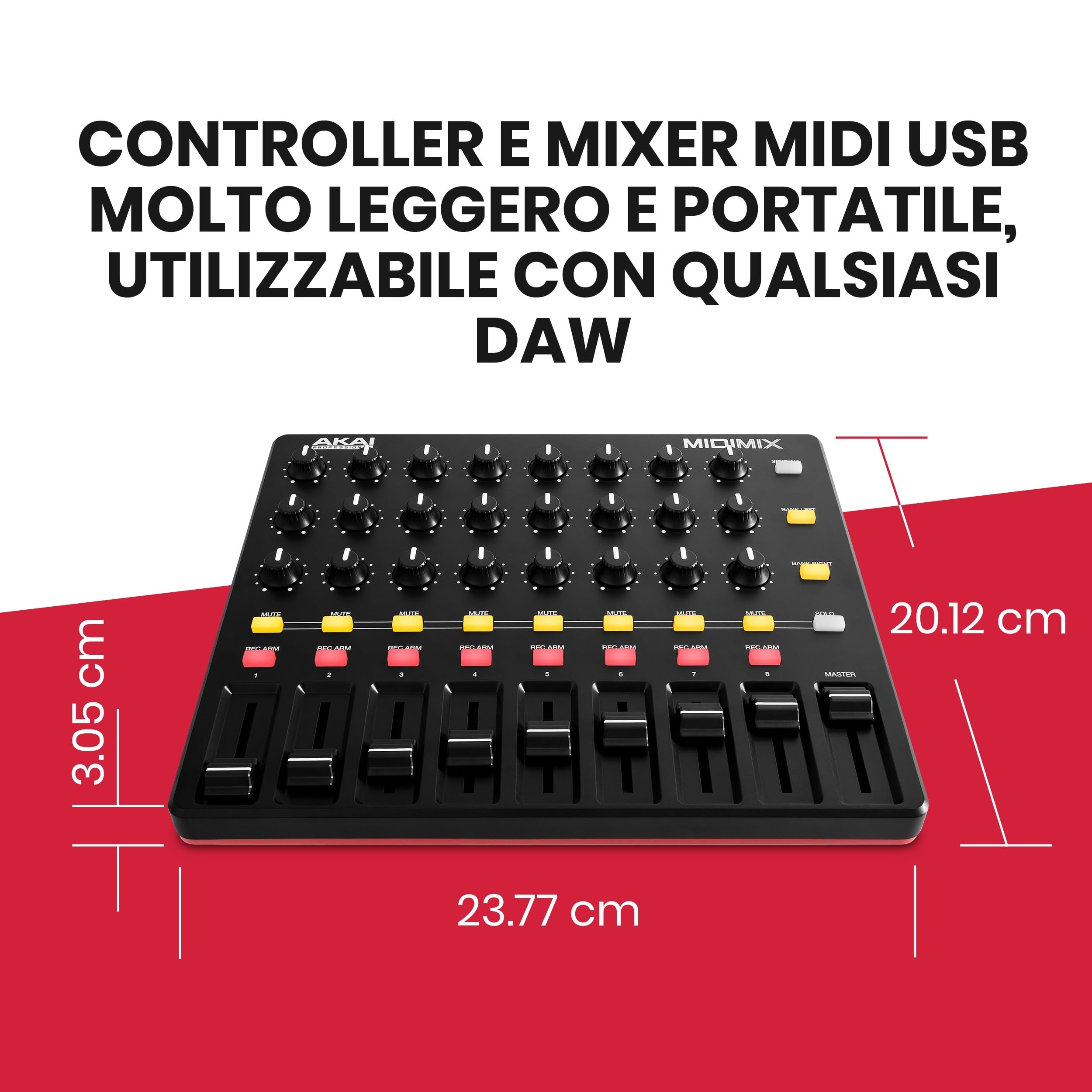 Akai Professional MidiMix - Mixer e Controller MIDI USB Leggero e Professionale + Ableton Live Lite