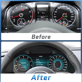 Digital Dashboard Car Replacement Instrument Panel Indicators Speedometer Replacement Combo Instrument for VW T6 2016-2020 Years Digital Instrument Instrument Speedometer - 12.3 Inch